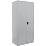 STEELCO STATIONERY CABINET 4 SHELVES 2000 X 914 X 463MM SILVER GREY