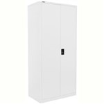 STEELCO STATIONERY CABINET 4 SHELVES 2000 X 914 X 463MM WHITE SATIN
