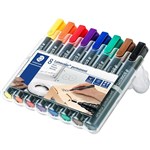 STAEDTLER 352 LUMOCOLOR PERMANENT MARKER BULLET 20MM ASSORTED WALLET 8