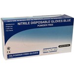 STYLUS NITRILE POWDERFREE DISPOSABLE GLOVES EXTRA LARGE BLUE PACK 100