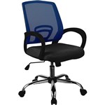SYLEX TRICE TASK CHAIR MEDIUM BACK 1LEVER ARMS MESH BLUE BLACK SEAT