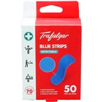 TRAFALGAR ADHESIVE DETECTABLE PLASTIC STRIPS BLUE PACK 50