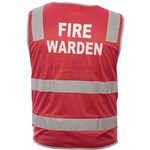 TRAFALGAR HIVIS FIRE WARDEN VEST DAYNIGHT RED LARGE