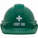 TRAFALGAR FIRST AID HARD HAT GREEN