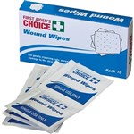 FIRST AIDERS CHOICE WOUND WIPES PACK 10