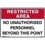 TRAFALGAR MANDATORY SIGN AUTHORISED PERSONNEL 300 X 450MM