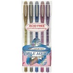 UNIBALL UM120 SIGNO GEL INK ROLLERBALL PEN 08MM NOBLE METALIC ASSORTED PACK 5