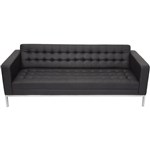 RAPIDLINE VENUS SOFA THREE SEATER PU BLACK