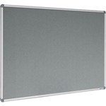 VISIONCHART CORPORATE FELT PINBOARD ALUMINIUM FRAME 1200 X 900MM GREY
