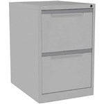 STEELCO FILING CABINET 2 DRAWER 470 X 620 X 710MM SILVER GREY