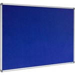 VISIONCHART CORPORATE FELT PINBOARD ALUMINIUM FRAME 900 X 900MM ROYAL BLUE