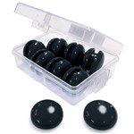 VISIONCHART WHITEBOARD MAGNETS 20MM ROUND BLACK PACK 16