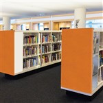 VISIONCHART BAY END LIBRARY PANEL PINBOARD 680 X 1225 X 50MM AUTEX COLOURS