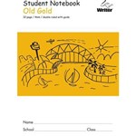 WRITER STUDENT NOTEBOOK 4MM DOUBLE RULEDGUIDE 32 PAGE 250 X 175MM OLD GOLD