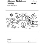 WRITER STUDENT NOTEBOOK 5MM GRID 64 PAGE 250 X 175MM WHITE