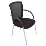 RAPIDLINE WMV VISITORS CHAIR 4LEG MEDIUM MESH BACK ARMS BLACK