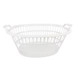 COMPASS OVAL LAUNDRY BASKET WHITE