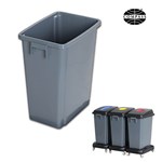COMPASS RECYCLING BIN 60 LITRE GREY
