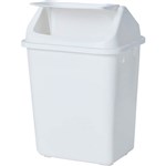 COMPASS RECTANGULAR PLASTIC SWING BIN 38 LITRE WHITE