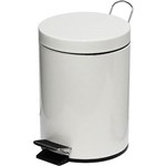 COMPASS GARBAGE PEDAL BIN ROUND 5 LITRE WHITE