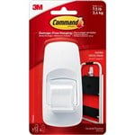 COMMAND ADHESIVE JUMBO HOOK WHITE PACK 1 HOOK AND 4 STRIPS