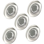 VISIONCHART GLASSBOARD SUPER STRONG MAGNETIC BUTTONS 30MM CLEAR PACK 5