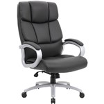 JUMBO EXECUTIVE HIGH BACK CHAIR ARMS PU BLACK