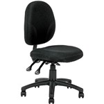 YS DESIGN LINCOLN TASK CHAIR MEDIUM BACK NO ARMS BLACK