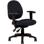 LINCOLN TASK CHAIR MEDIUM BACK WITH ARMS BLACK