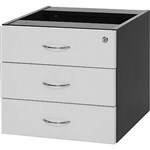 YS DESIGN OXLEY FIXED DESK PEDESTAL 3DRAWER LOCKABLE 450 X 476 X 470MM WHITEIRONSTONE