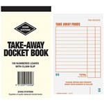 ZIONS TA TAKEAWAY DOCKET BOOK SINGLE PLY 100 PAGE 172 X 99MM