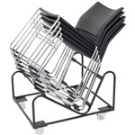 RAPIDLINE STACKING CHAIR TROLLEY BLACK